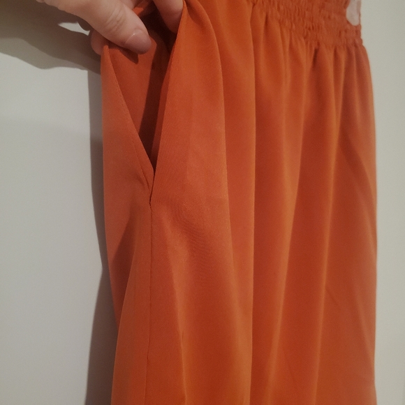 High Waisted Orange Skirt - Picture 4 of 4